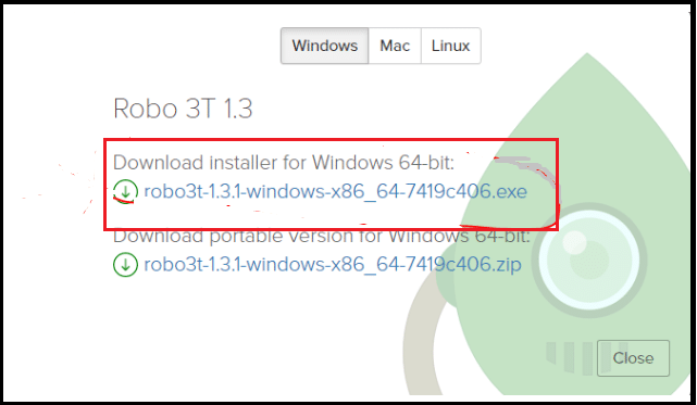 Choosing the exe file RoboMongo - Intellipaat