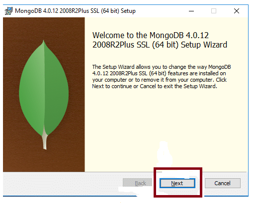 Welcome page MongoDB installation - Intellipaat