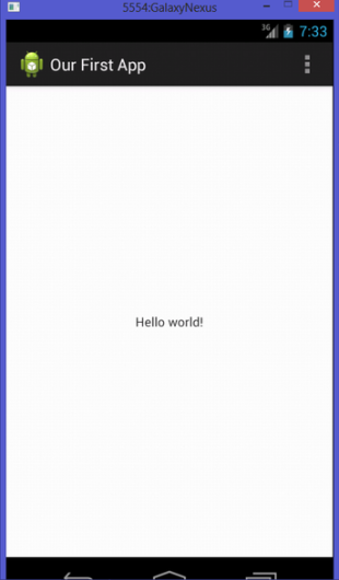 android-our first app