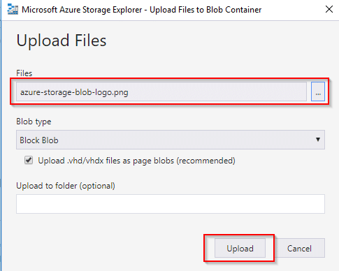 Azure storage explorer upload file in blob-Azure Storage-Intellipaat