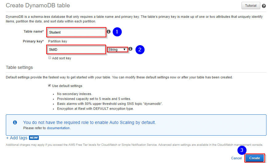 Dynamodb write auto generate key javascript file