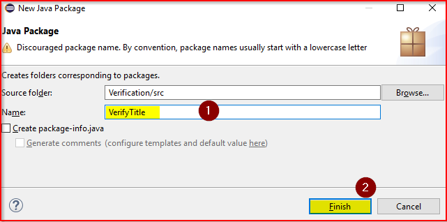 provide package name