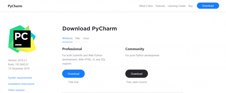 difference between pycharm community and professional