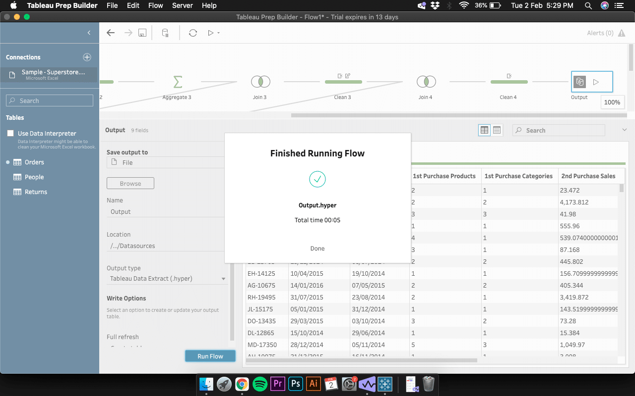 run tableau prep flow from command line