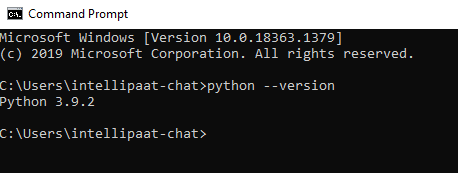 Check the version by using the below command