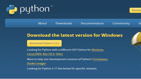 Download the latest version of Python from here
