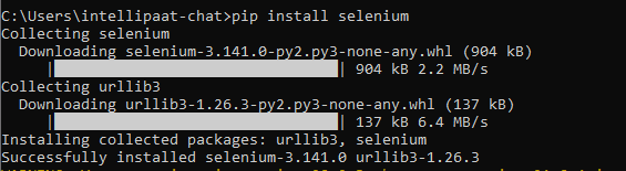 install Selenium libraries
