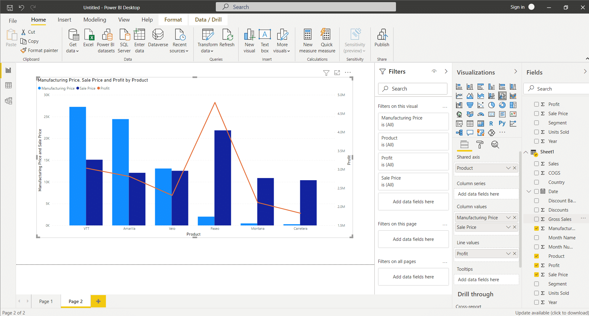 how to create a summary report in power bi