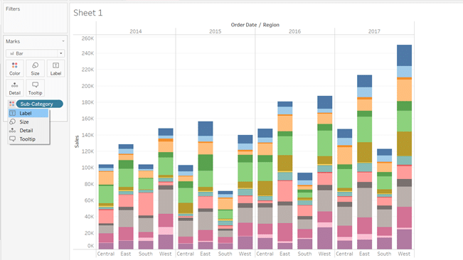 Create Tableau Stacked Bar Chart in Easy Steps - Intellipaat