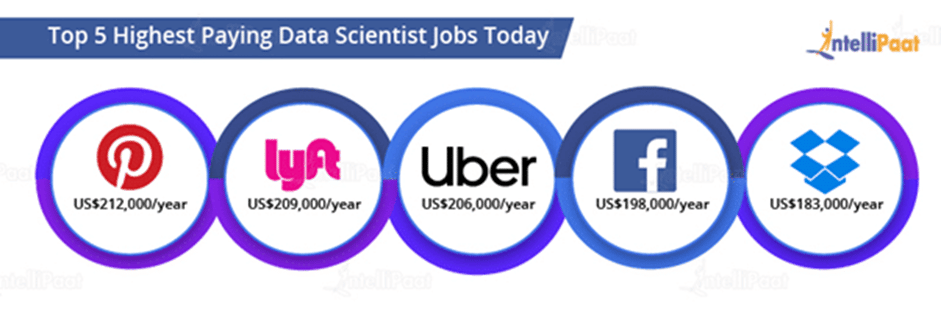 top 5 highest paying Data Scientist jobs today.