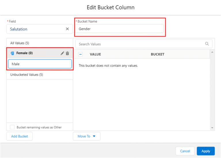 What is Bucket Field in Salesforce? Create and Use a Bucket Field