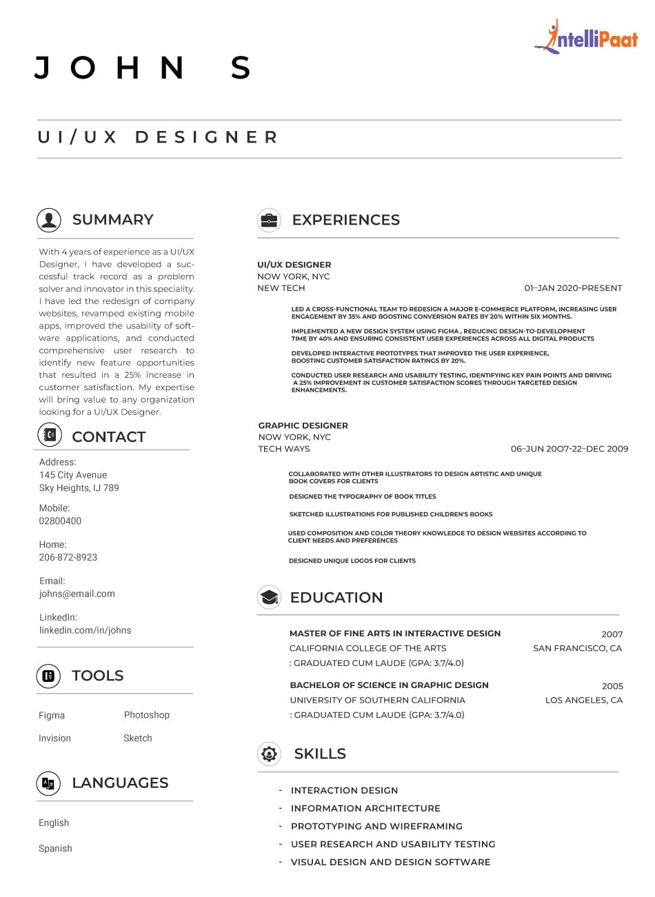 UI/UX-Designer-resume