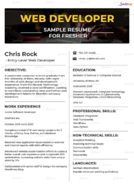 Web Developer Resume Guide with Examples for 2025 | Intellipaat