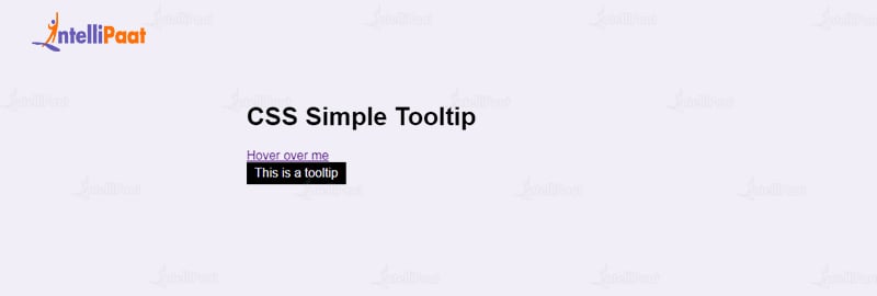 CSS Simple Tooltip