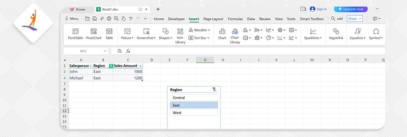 How to Create Slicer in Excel without Pivot Table