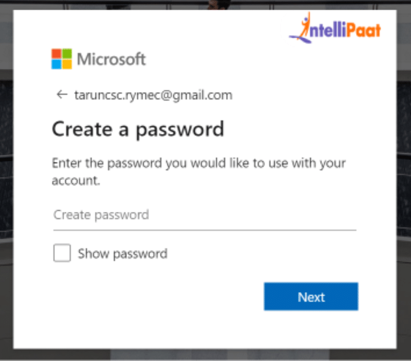 Azure create password