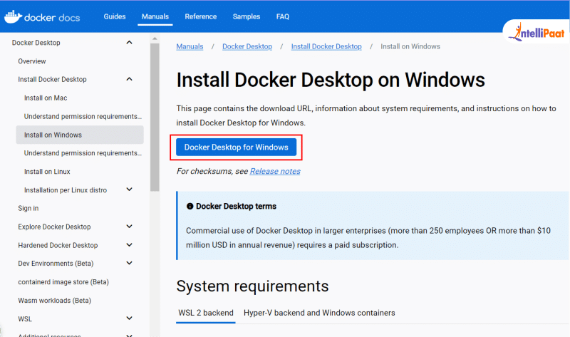 Install docker desktop on windows