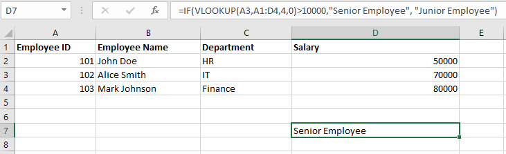 Combining VLOOKUP with IF Statements