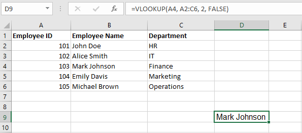 Output in Excel