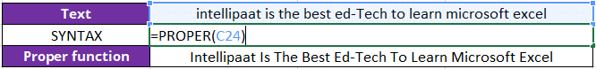 PROPER Formula in Excel