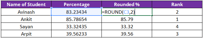 ROUND Function in Excel