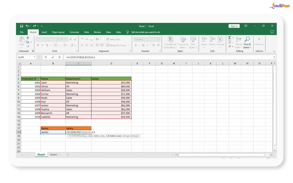 Specify the Column Index Number