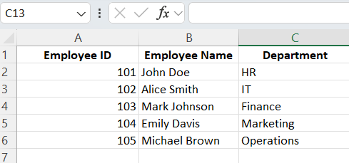 To find the employee with ID 103from a table