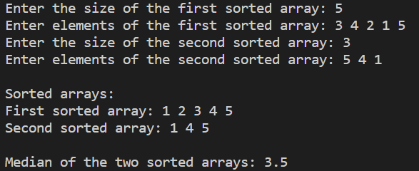 Two Sorted Arrays