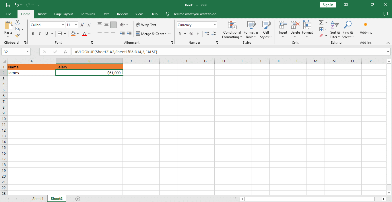 VLOOKUP returns an exact match