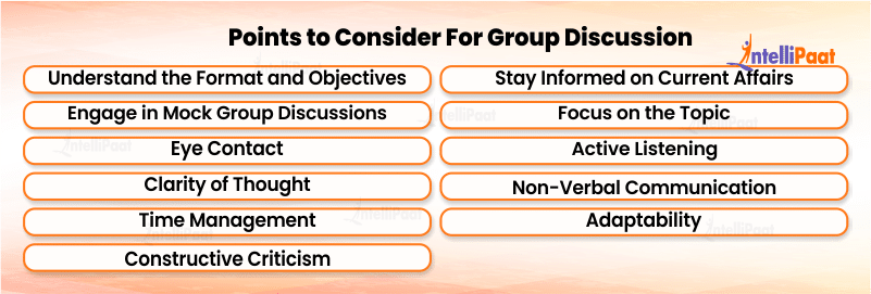 Points to Consider for Group Discussion 