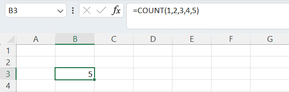 COUNT in Excel