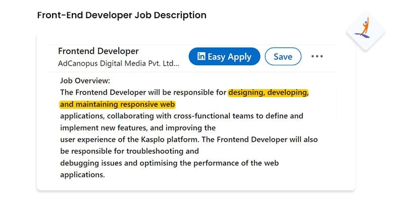 Front End Developer Job Description AdCanopus - How to Become a Front End Developer - Intellipaat