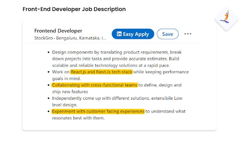 Front End Developer Job Description StockGro - How to Become a Front End Developer - Intellipaat