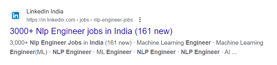 NLP Enginner Jobs in India