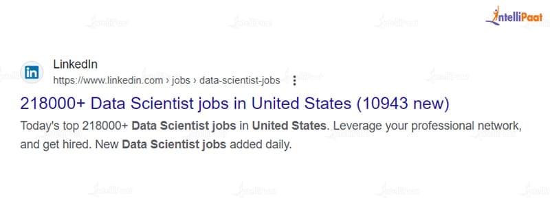 Data Scientist Jobs Available in United States - Data Science Course Syllabus and Subjects -Intellipaat
