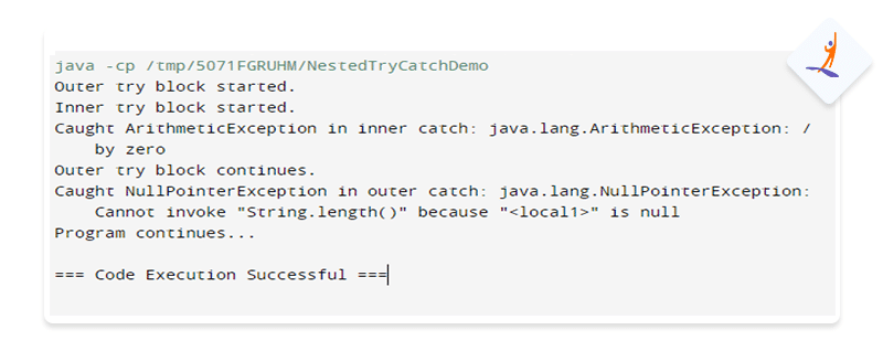 nested try-catch block