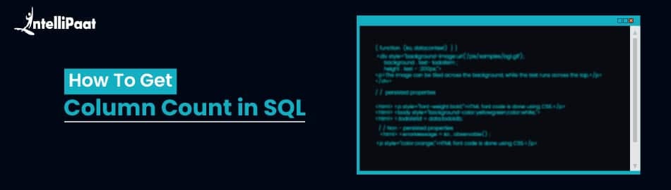 How to get Column Count in SQL