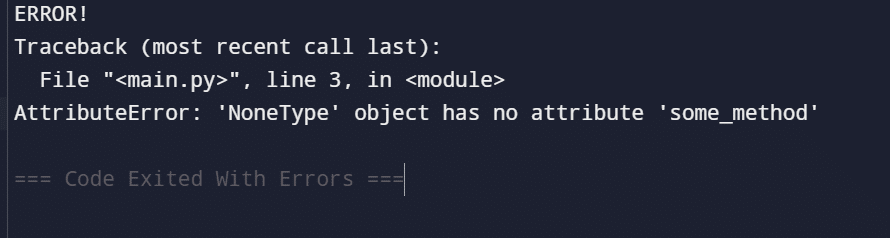 python error