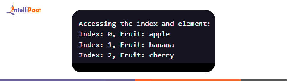 Index and Value using for-loop with itertools.count() method in Python