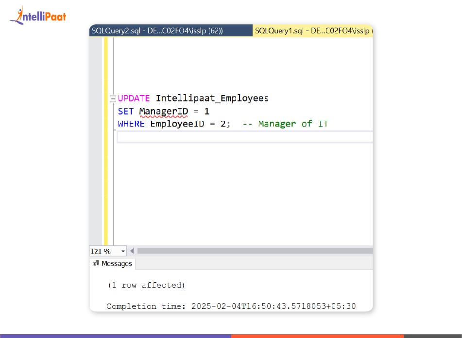 Recursive CTE for Organizational Hierarchy Image