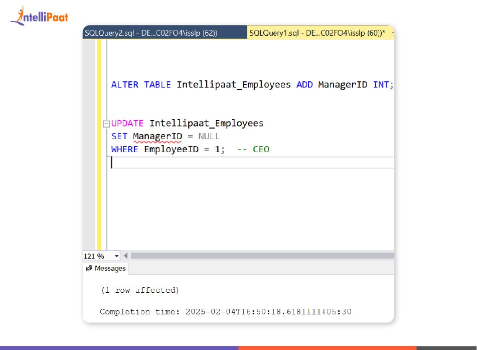 Recursive CTE for Organizational Hierarchy