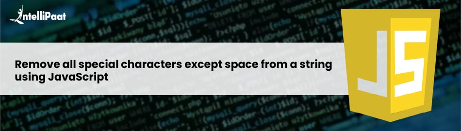 Remove all special characters except space from a string using JavaScript