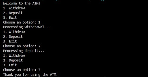 Simple ATM Transaction System