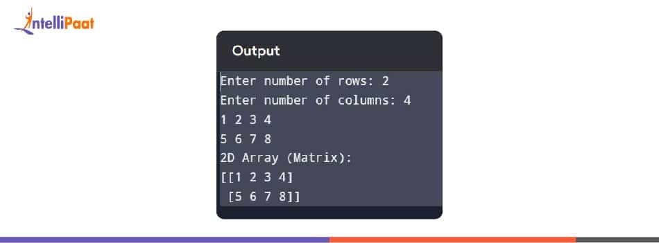 Using NumPy in Python output