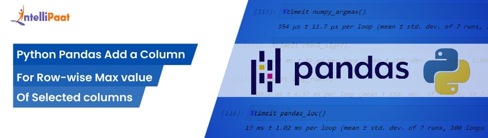 Python Pandas add a column for row-wise max value of selected columns