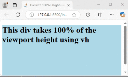 How To Make A Div 100 Height Of The Browser Window In Css How To Make A Div 100 Height Of The Browser Window In Css