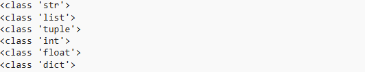 Using __class__ attribute to Determine Variable Type in Python-output