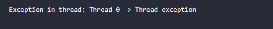 Example Handling Exceptions in Threads