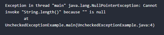 Unchecked Exceptions