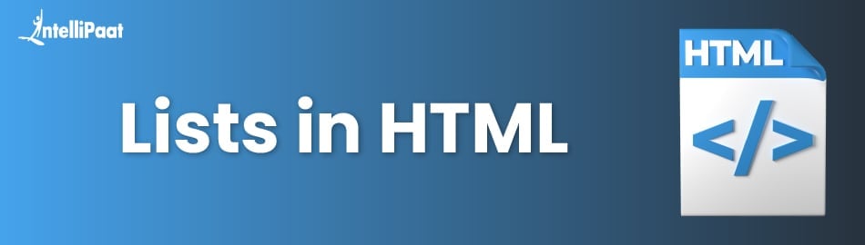 Lists in HTML